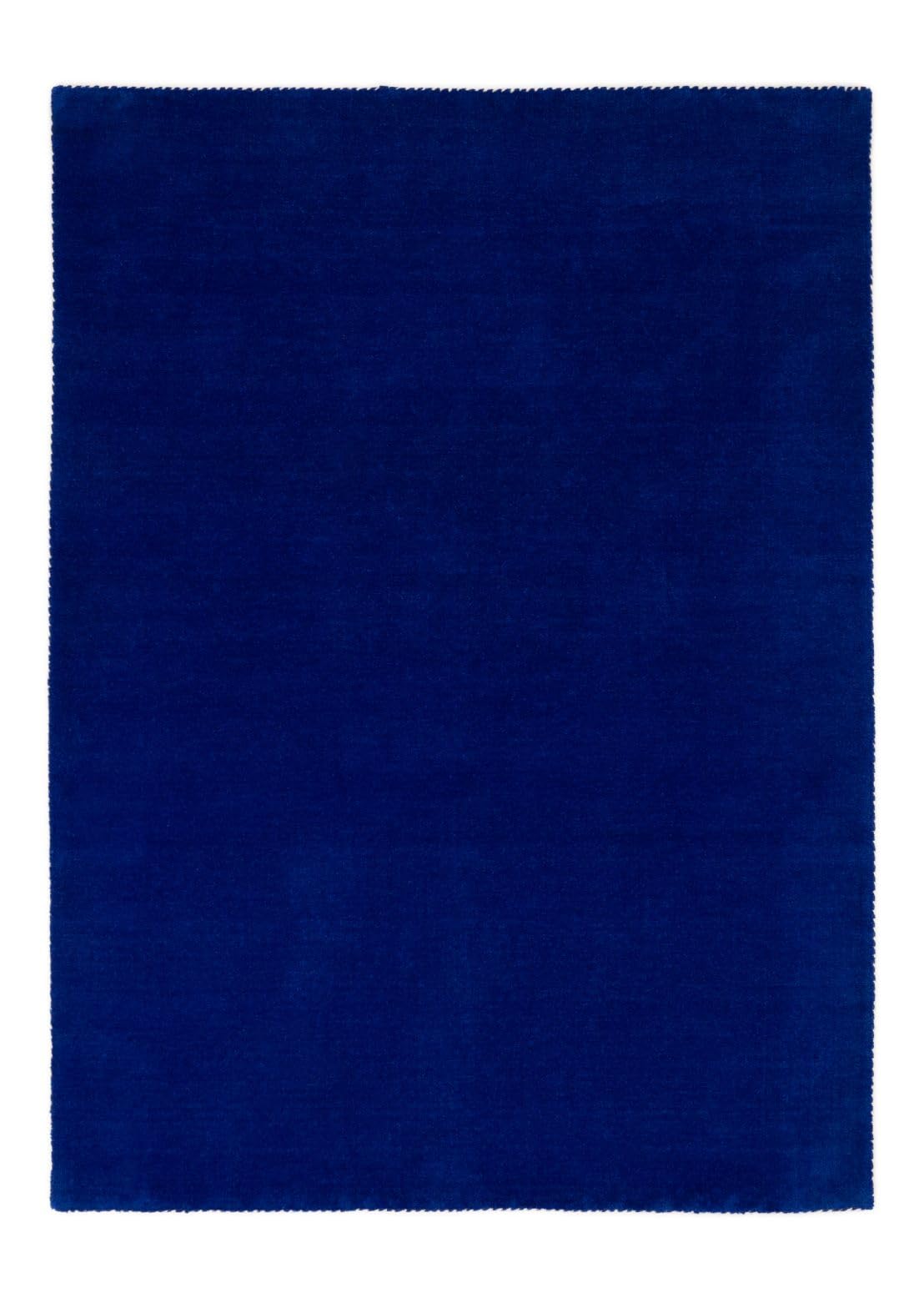 carpetfine handgefertigter Wollteppich Gabbeh Lola Blau 40x60 cm Weich, Hochwertig, Zeitlos | Reine Schurwolle für Gemütlichkeit & Eleganz im Wohn- und Schlafzimmer