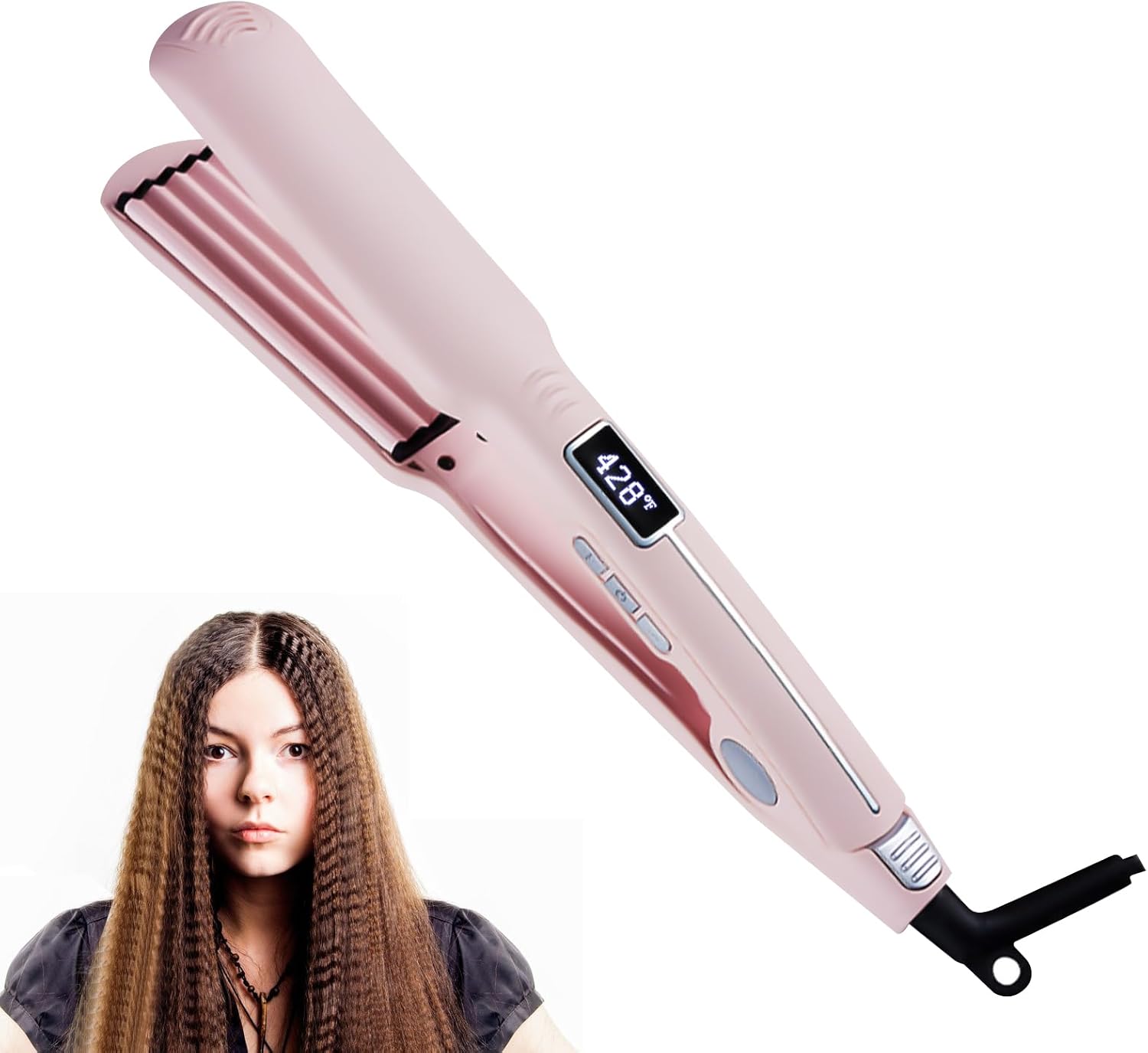Hair Crimper, Volumizing Iron for Fluffy Texture, Ceramic