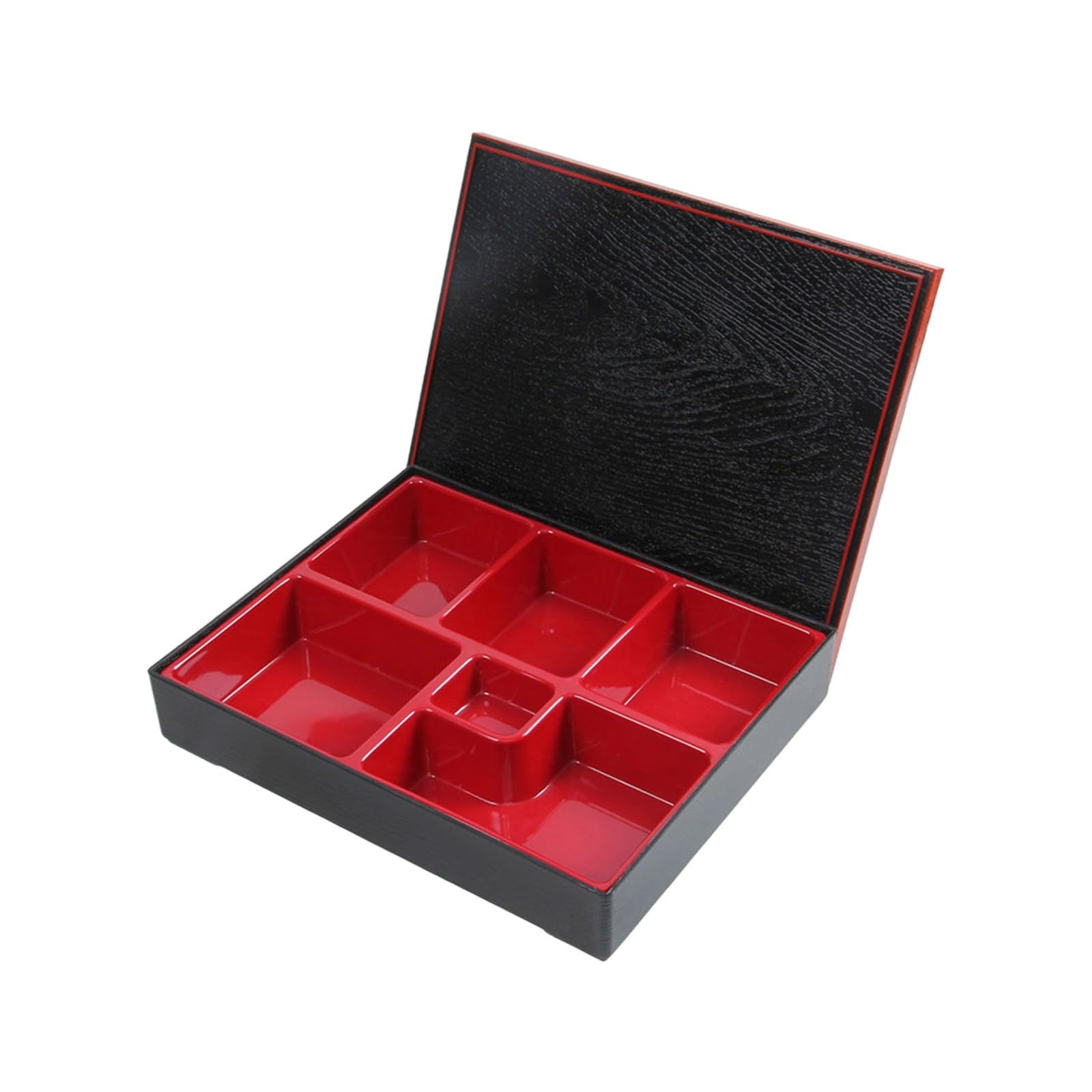 Hsioluted Japanese Styles Bentos Box with 5/6 Compartments Double Layer Insulation Food Grade PP Materials Compartment Lunch Box