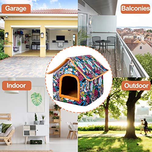LANGYA Casa para animais de estimação ao ar livre, impermeável, espesso, para ninho de gatos, para b
