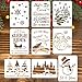 JIEYAO 9 Stück Weihnachten Schablonen, Zeichenschablonen Malschablonen aus Kunststoff Wiederverwendbar Plastik Vorlage Schneespray Fenster Schablonen zum Malen Wand Scrapbooking DIY Geschenkkarten AC Wand  günstig Kaufen-JIEYAO 9 Stück Weihnachten Schablonen, Zeichenschablonen Malschablonen aus Kunststoff Wiederverwendbar Plastik Vorlage Schneespray Fenster Schablonen zum Malen Wand Scrapbooking DIY Geschenkkarten