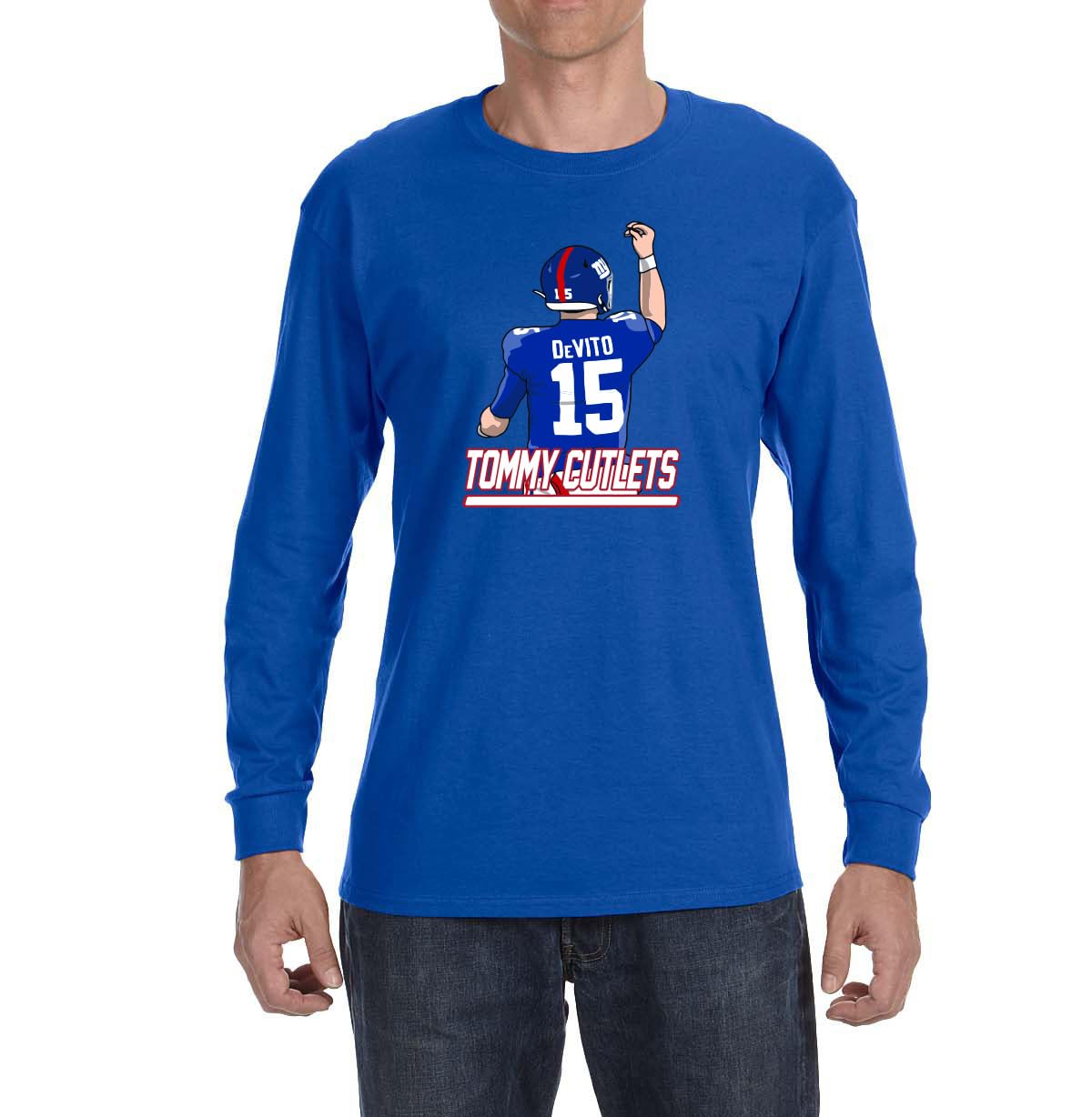 Long Sleeve Blue New York Tommy Cutlets T-Shirt