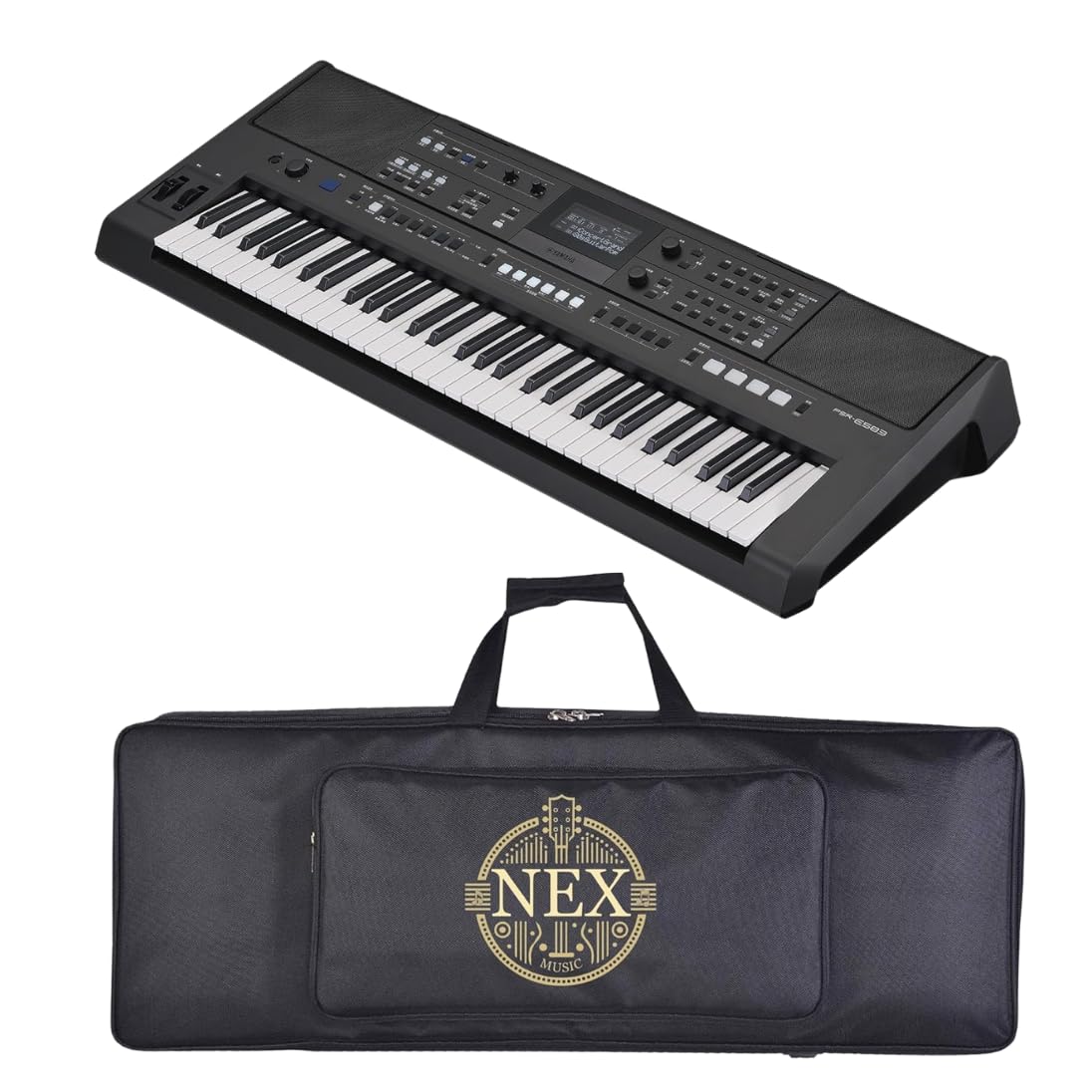 NEX Compatible with Yama-haa PSR-E583 61-Key Portable Keyboard with Touch Response, USB Connectivity, Carrying Case-image-6