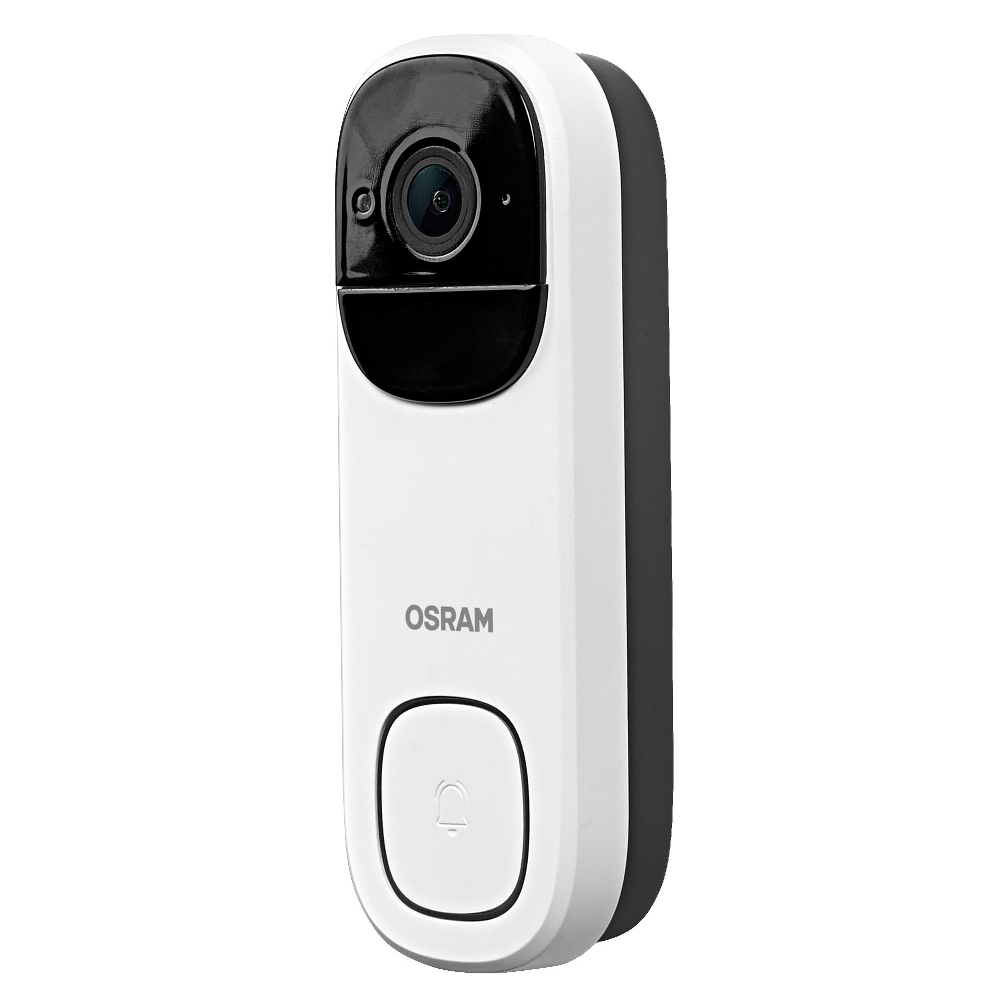 OSRAM SMART+ WiFi 3MP Dzwonek wideo 2K Bateria IP66 Biały Dzwonek wideo SMART+ Wi-Fi 3 MP 2K, czujnik PIR, bateria 5200 mAh, dzwonek, kąt widzenia 160°, kompatybilny z Alexa, biały | Smart + WiFi kamera zewnętrzna do drzwi, akcesoria do oświetlenia zewnęt