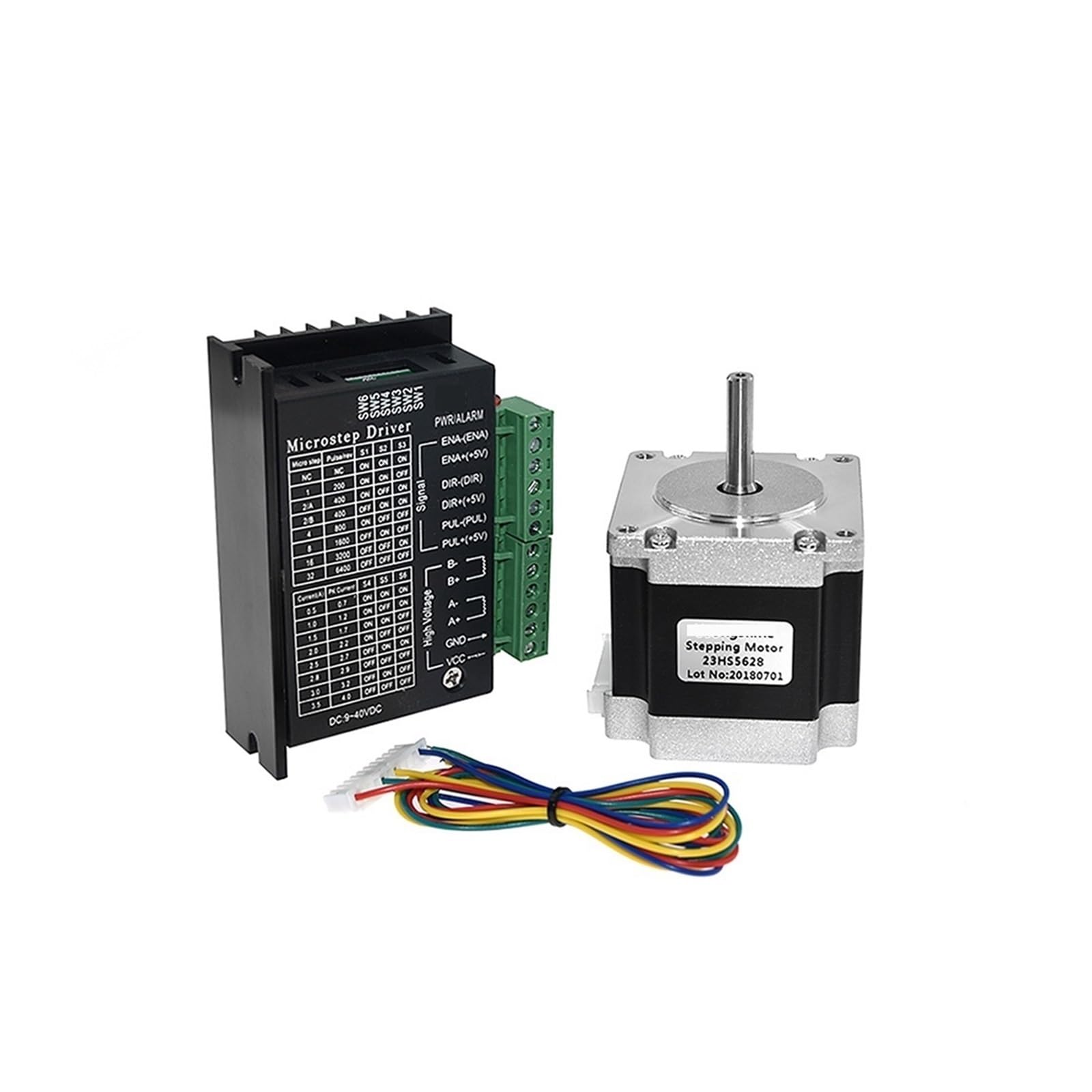 Nema23 Schrittmotor 57hs112 TB6600 23HS5628 2,8 A Mit 4A Motortreiber NEMA17 23 For CNC 3D-Drucker Und Graveur Stabiler Präziser Effizienter Ausgang(TB6600 23HS5628-6.35)