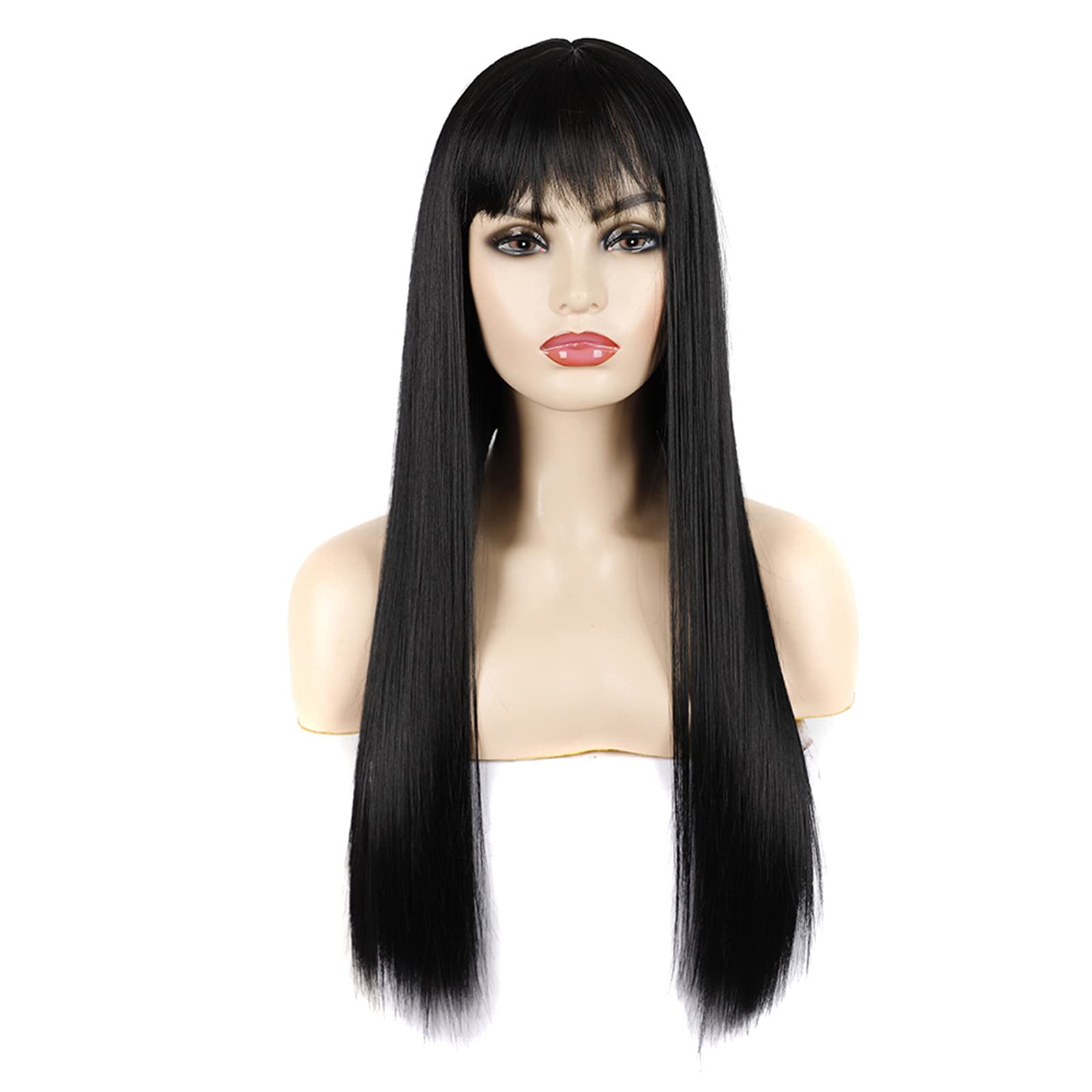 Perruque LWZ cheveux longs raides : finis les rendez-vous coiffeur ratés et les colorations