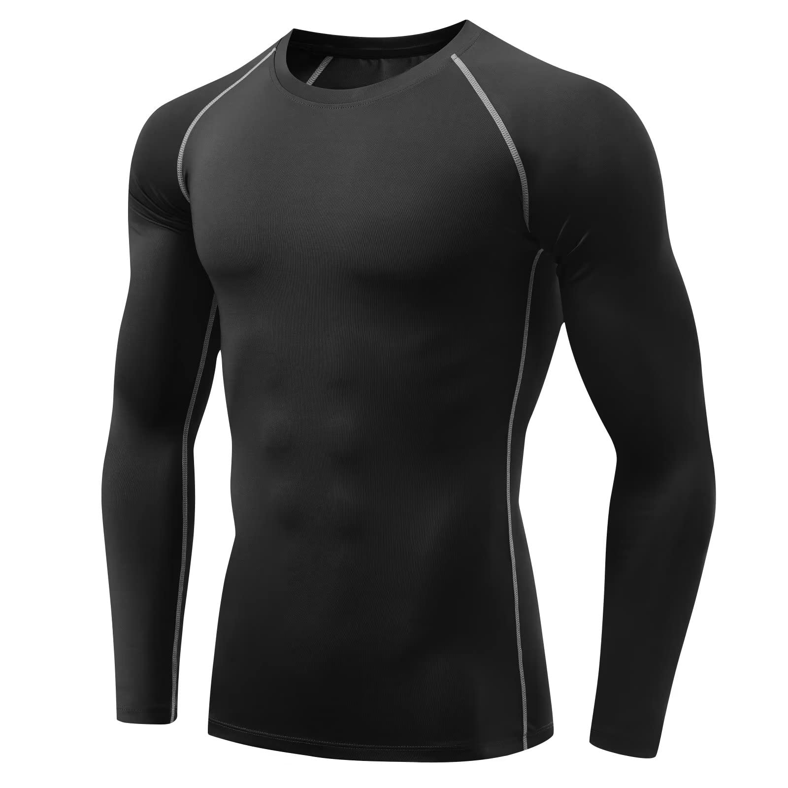 TERODACOBase Layer Mens Long Sleeve Soft Gym T Shirts Men UPF 50+ Moisture Wicking Compression Tops for Men Running Sports Cycling Top,Breathable Quick Dry Stretchy