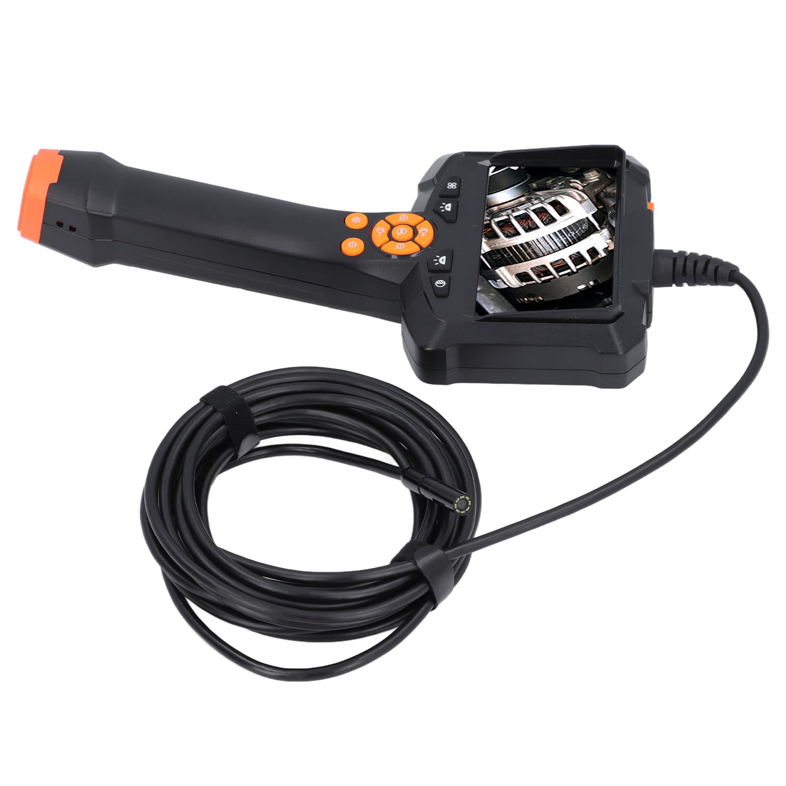 Telecamera di Ispezione a Doppia Lente, Endoscopio 4, 3 Pollici con 8 LED, Telecamera con Sonda a Serpente per Ispezione HVAC di Auto, Visualizzazione in Tempo Reale (1 m