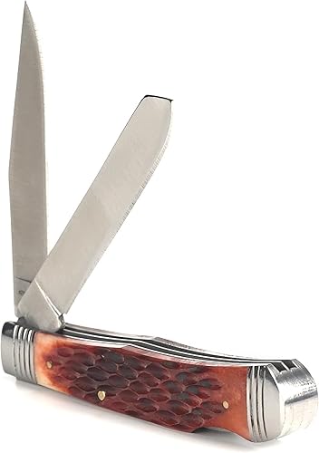 Miniatura 3 de ARIAT Cuchillo occidental de doble cuchilla recta, plegable, marrón A710010902
