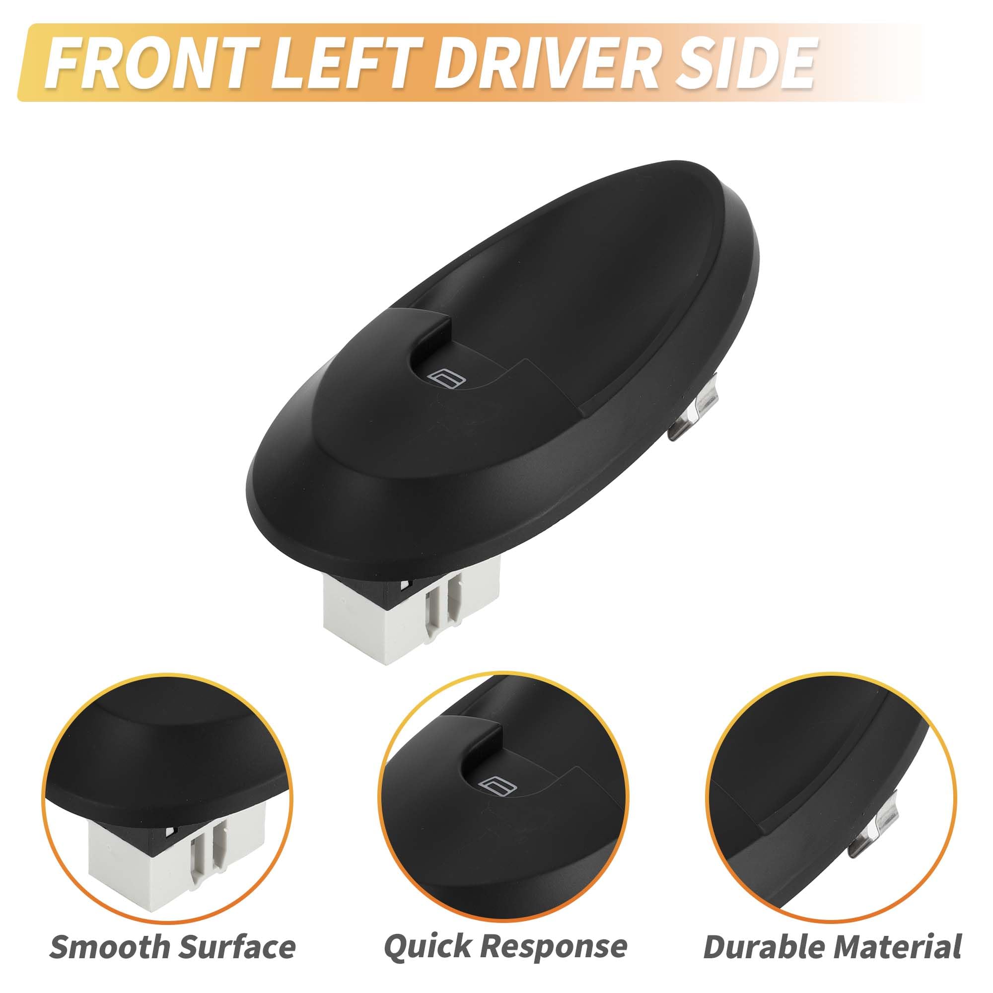 A ABSOPRO Interrupteur De Vitre Électrique Pour Iveco Daily 1999-2006 1pc | Couleur: Noir, Gris, Matériel: Plastique, Métal, Emplacement: Côté Passager Avant Droit, Fonction: Contrôle De La Vitre