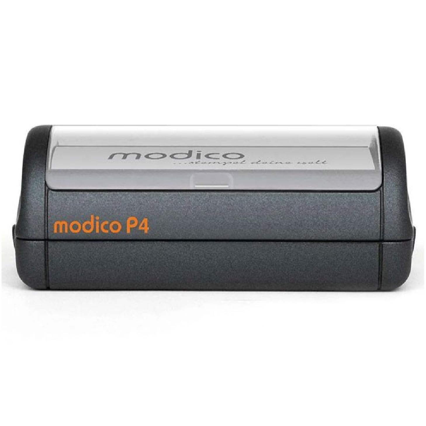 Modico Timbro Personalizzato Preinchiostrante Tascabile - Impronta 60x20mm, Inchiostro Vari Colori, Max 5 Righe (Montatura Nera)