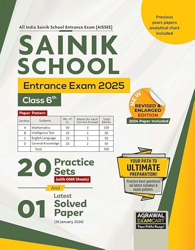 Examcart Sainik School Class 6 Practice Sets For Entrance Exam 2025 In English