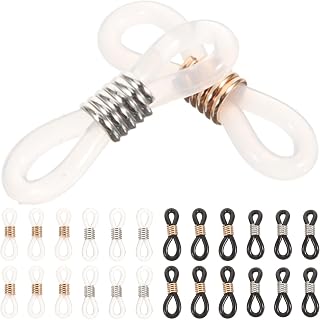 Tofficu 120pcs Eyeglass Chain Ends Silicone Anti Slip Connectors | Secure Grip Design, Lightweight Metal and Silicone Build, Sports Office Use, Fashionable Ladies Accessory