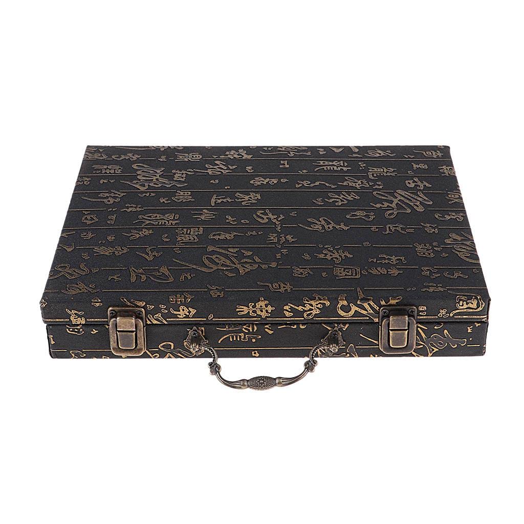 Jeu D'échecs Chinois (Xiangqi), Jeu de de Voyage avec Plateau En PU et Pièces de Jeu En Bois dans Une En Bois