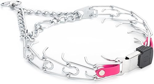 Miniatura 25 de Collar para perro Herm Sprenger de acero cromado con hebilla de liberación rápida ClicLock y inserto de Biothane, collar de entrenamiento para Negro