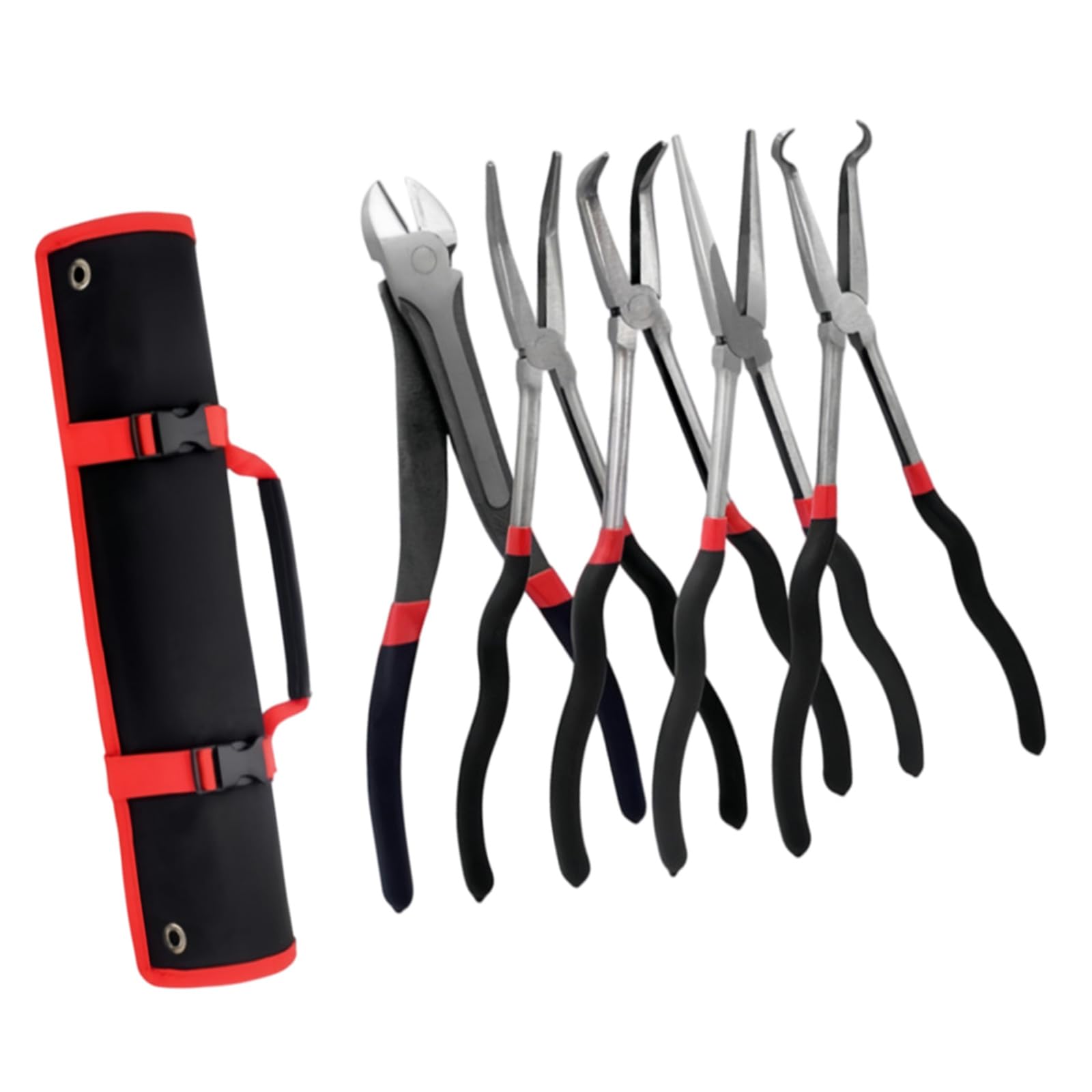Industrial Extended Reach Pliers Set Long Needle Nose Pliers with Multiple Angles Bend Option for Professional Task Accuracy Needle Nose