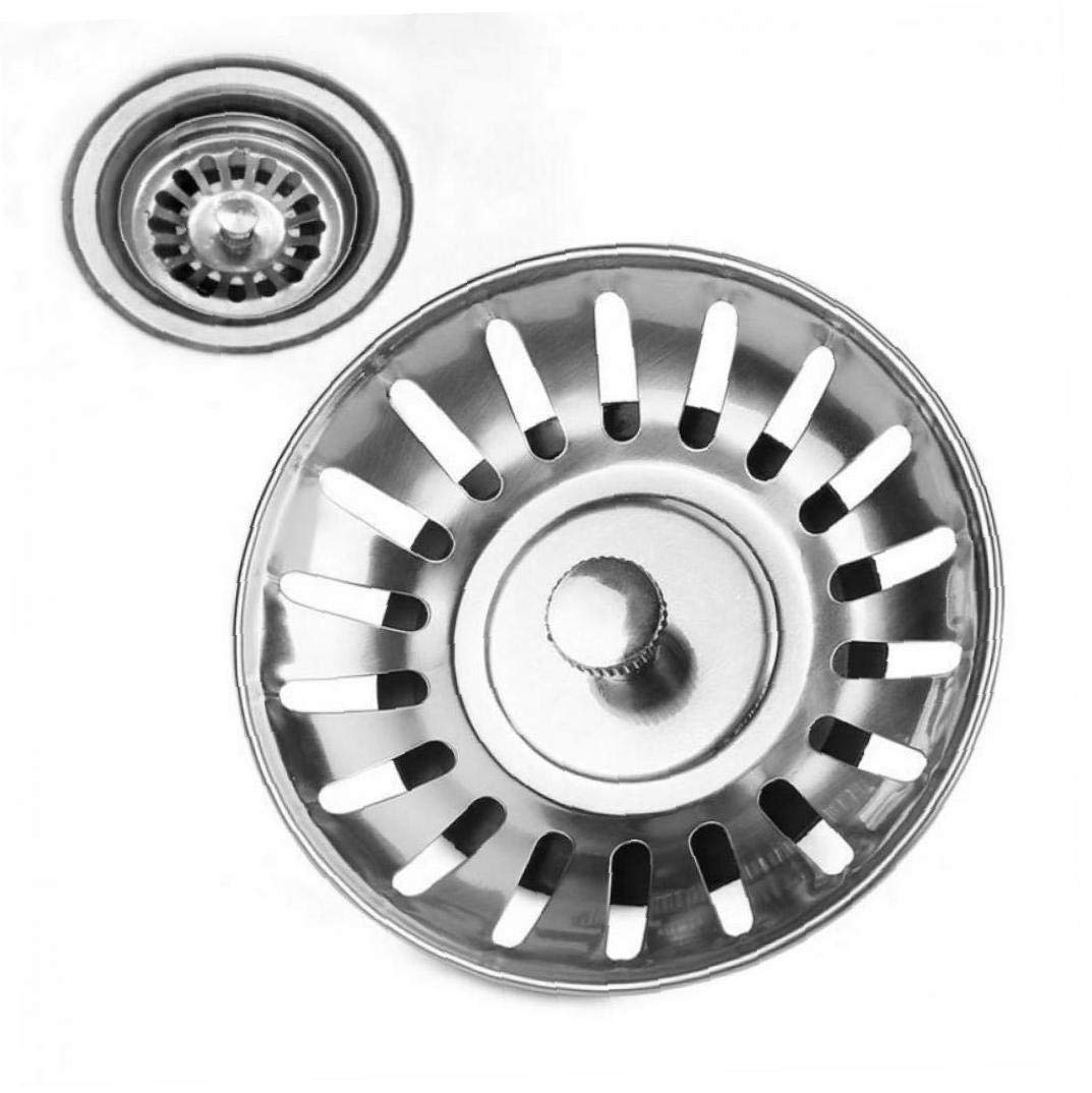 Byfri As Shown 1Pc Stainless Steel Kitchen Sink Strainer Stopper Waste Plug Sink Filter Bathroom Basin Sink Drain Kitchen Accessories Gadgets