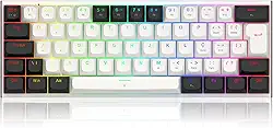 Teclado Magnético Redragon Fidd RGB 60% Preto e Branco Switch Redragon Magnético Pink K683BW-RGB PT