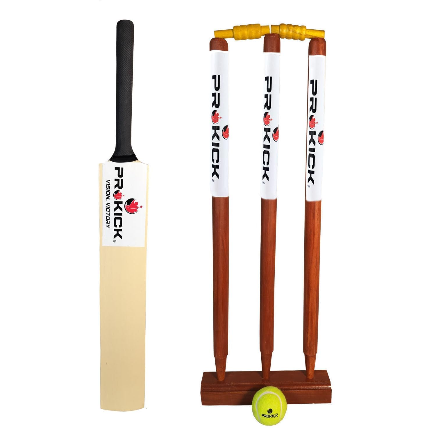 Prokick Wooden Complete Cricket Kit for All Age Groups (Size 5) 2
