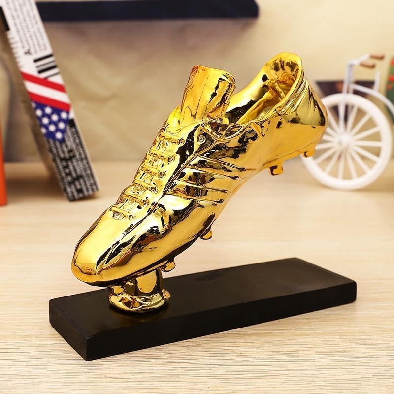 Personalized Customization Golden Boot Trophy Award Shoes Replica The Best Player Trophy Cup Soccer Fans Souvenir Collectibles