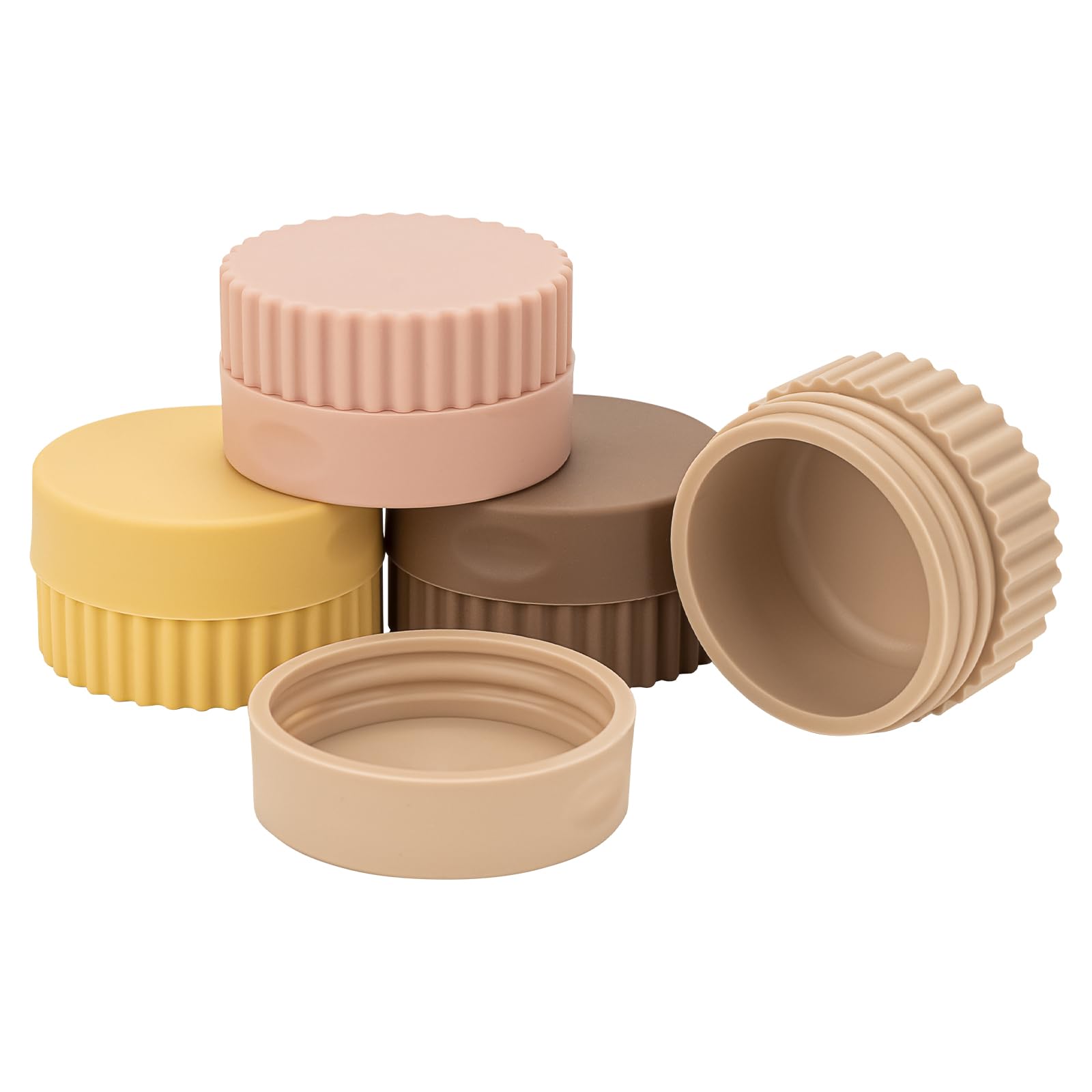 Contenants de voyage étanches et rechargeables en silicone souple pour lotion et crème