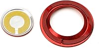 Vista 7 de iJDMTOY Botón de arranque de motor sin llave de aluminio rojo y anillo circundante compatible con modelos más nuevos de Range Rover/Discovery o XJ