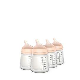 Suavinex Zero Zero Anti Colic Baby Bottle, No 1 Spanish Baby Bottle Brand, Minimizes Bottle Rejection & Nipple Confusion, Perfect for Breastfeeding Babies, 4 PK 6 oz, Fair Tone, Adaptable Flow