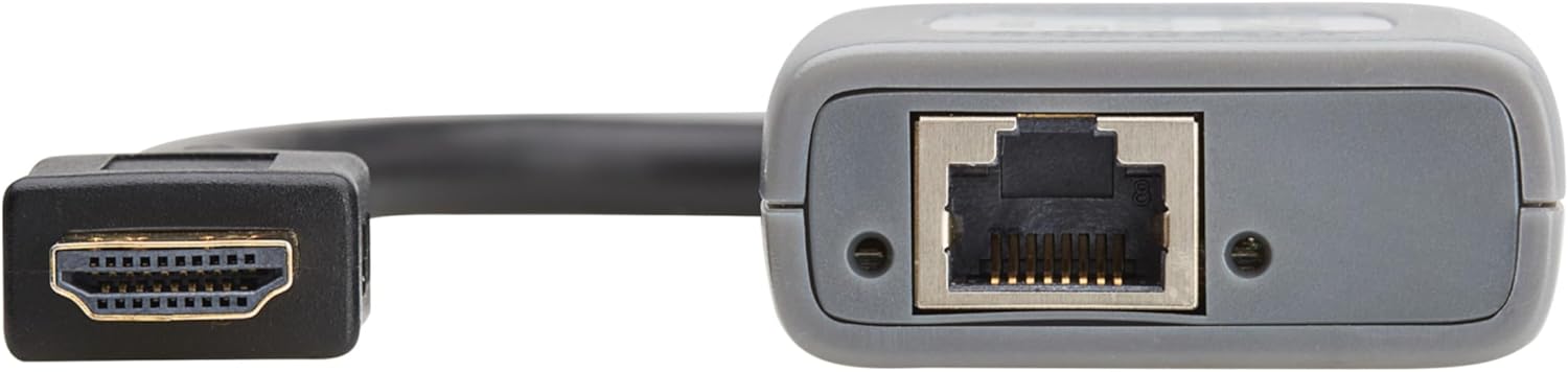 Tripp Lite Series 2-Port DisplayPort to HDMI Splitter + Extender Over Ethernet Cat6, Up to 8K@60Hz Video, 1 in 2 Out, DP 1.4, MST Hub, TAA Compliant, Plug-and-Play, 1-Year Warranty (B156E-002-H8K-K)