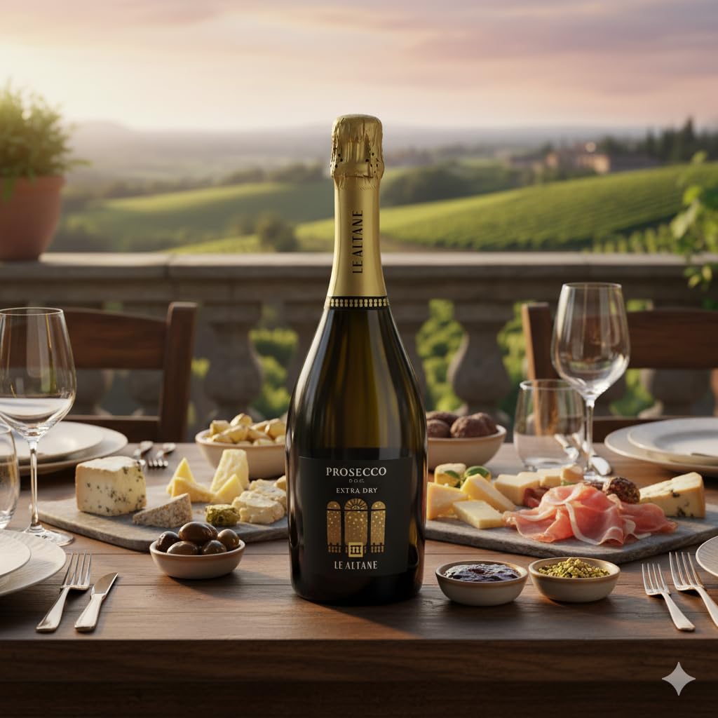 Le Altane Prosecco DOC Extra Dry - Spumante Bianco, 6 bottiglie