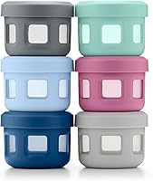 Ello 4oz Leakproof Condiment Containers with Screw-On Lids - BPA-Free, Dishwasher Safe for Lunchbox, Picnic, Travel & Bento Box