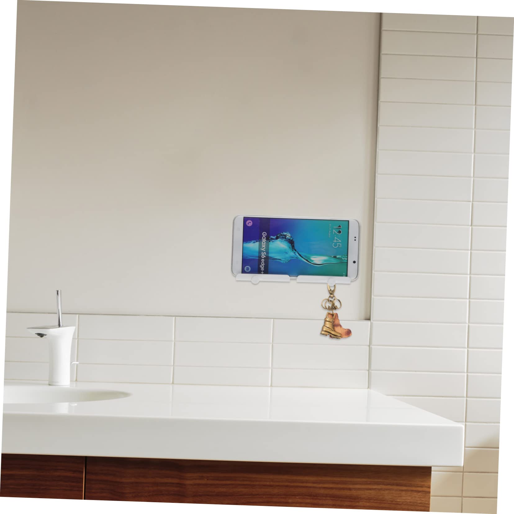 Artibetter 8pezzi Supporto Murale Per Smartphone Porta Telefono Da Letto e Bagno Facile Installazione Risparmio Spazio Compatibile Con Smartphone e Tablet
