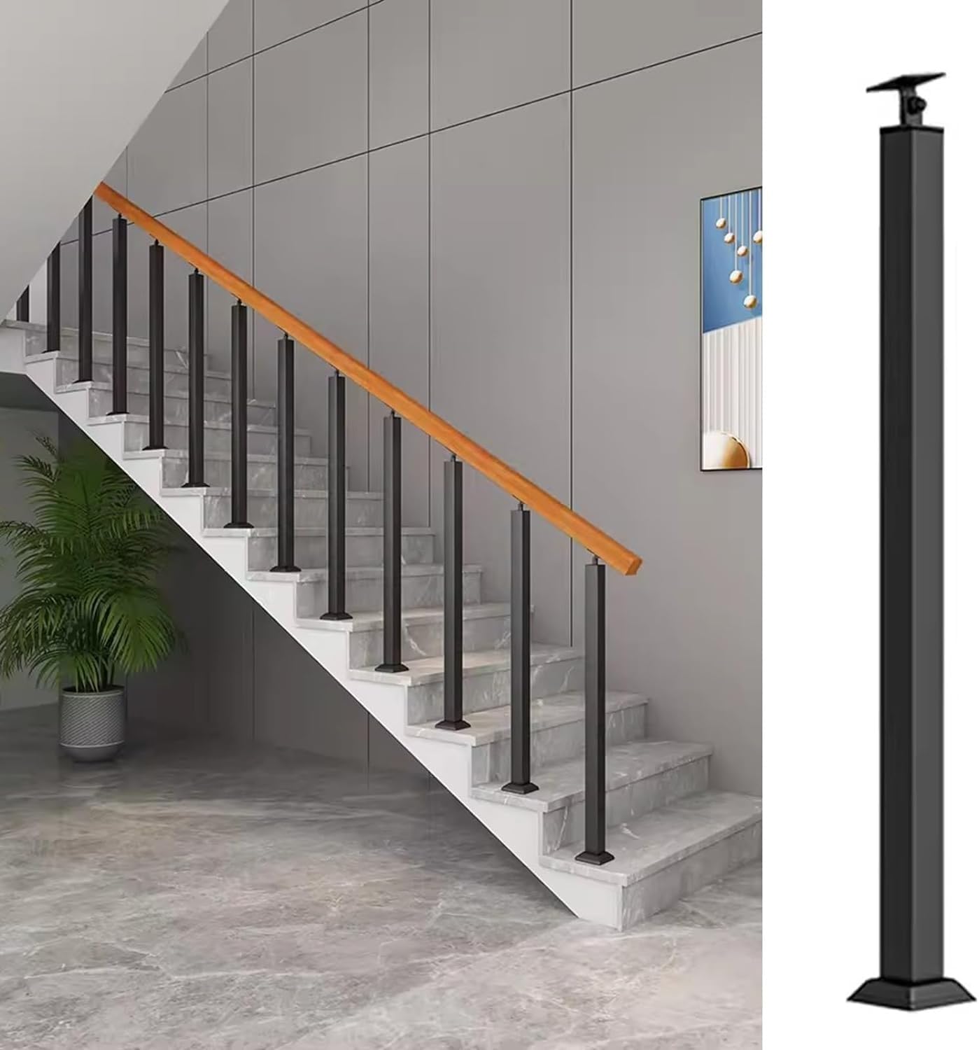Balustres métalliques en fer pour escalier au design durable et élégant