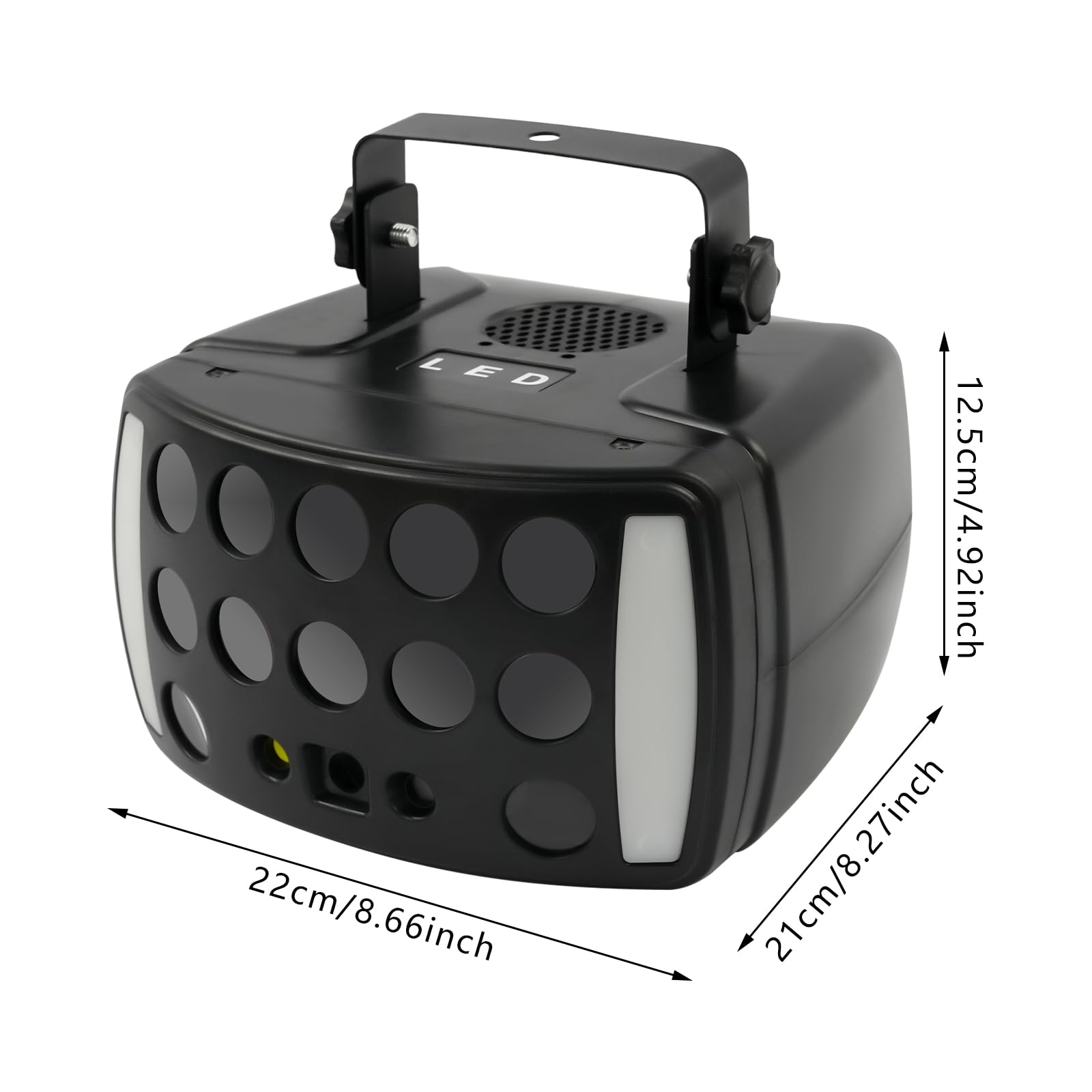 Lumière de fête 50 W, lumière disco portable 7 couleurs, lumière disco LED RGBW avec télécommande, stroboscope UV RVB pour fête, club, Halloween, Noël