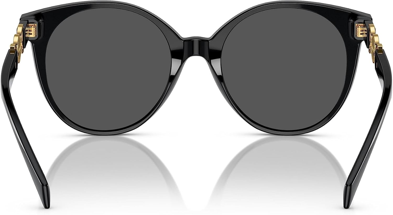 Versace VE 4442 GB1/87 Black Acetate Round Sunglasses Dark Grey Standard Lens - Image 3