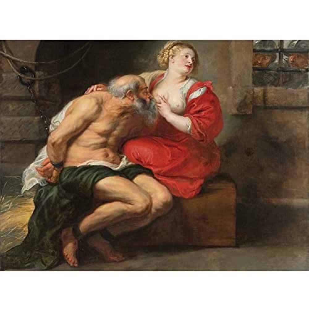 Artery8 Peter Paul Rubens Cimon And Pero Roman Charity Unframed Wall Art Print Poster Home Decor Premium