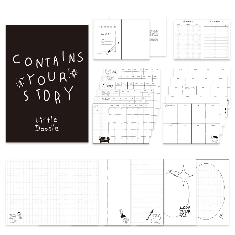 Monolike B6 Little Doodle Diary 6 Month Academic Planner, 06. Shining - Weekly & Monthly Scheduler, Undated, 128x182mm — image 1