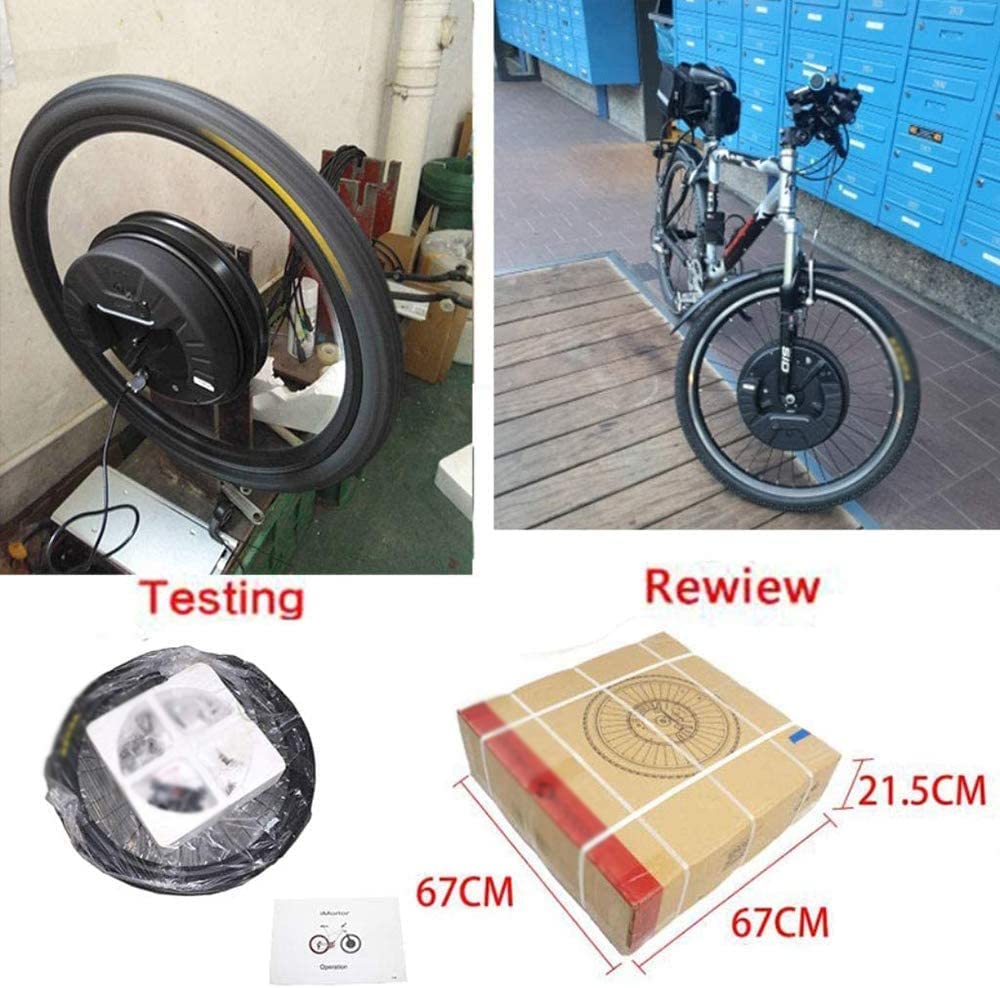 後付け電動自転車化　フロントホイールモーターキット +36v 20Ahバッテリー Amazon.co.jp: 電動自転車変換キット フロント/リアホイール