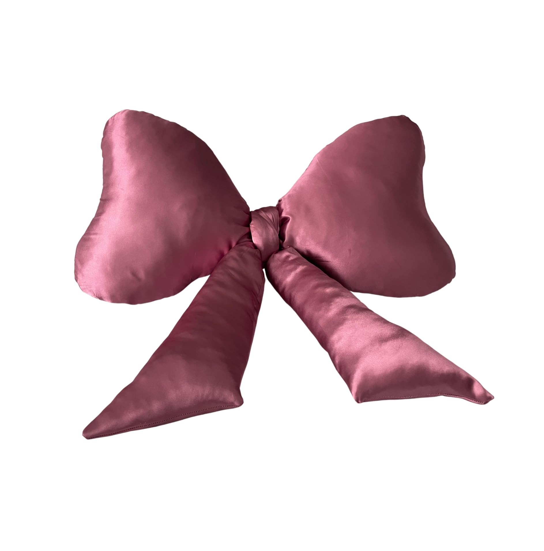 Bow Pillow - Big Bow Throw Pillow - Bow Shaped Pillow - Silky Satin - Coquette Decor - Bow Room Decor - Pink Bow Pillow - Bow Nursery Decor - Pink Room Decor