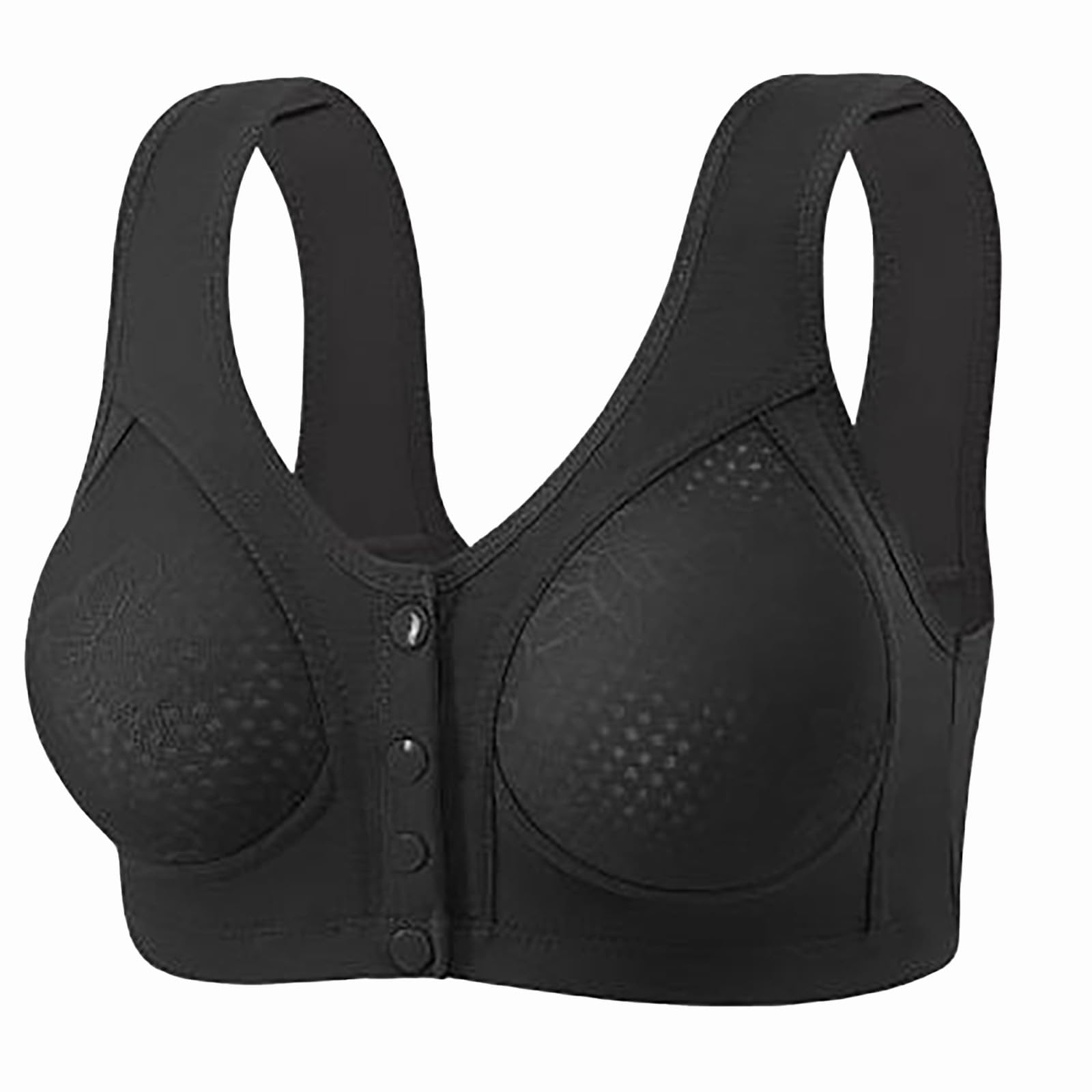 Daisy Bra for Seniors No Underwire Comfortable Front Snap Closure Sleep Bras Light Thin Breathable Simple Everyday Bra