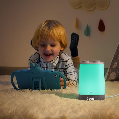 Miniatura 8 de Evaife Máquina de sonido para bebés máquina de ruido blanco con luz nocturna entrenador de sueño para niños pequeños con 17 sonidos relajantes