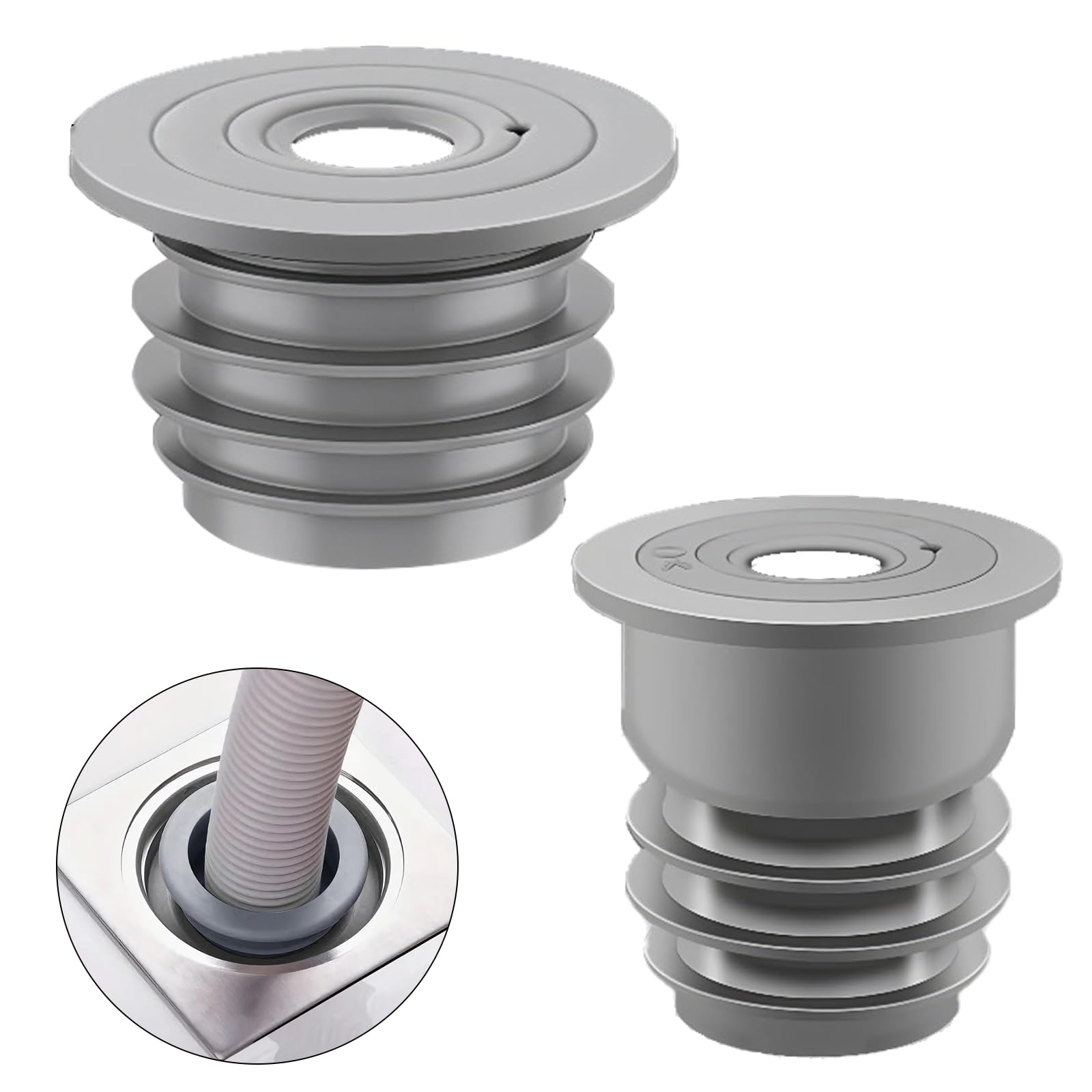 Washing Machine Drain Connector, PVC Chamber Box for Drainage, Sewer Odor Prevention for Bathrooms, Laundry Rooms, Kitchen Sink Drain Pipe Set, Drain Pipe Rat Stopper, Anti Cockroach Drain Cover-image-6