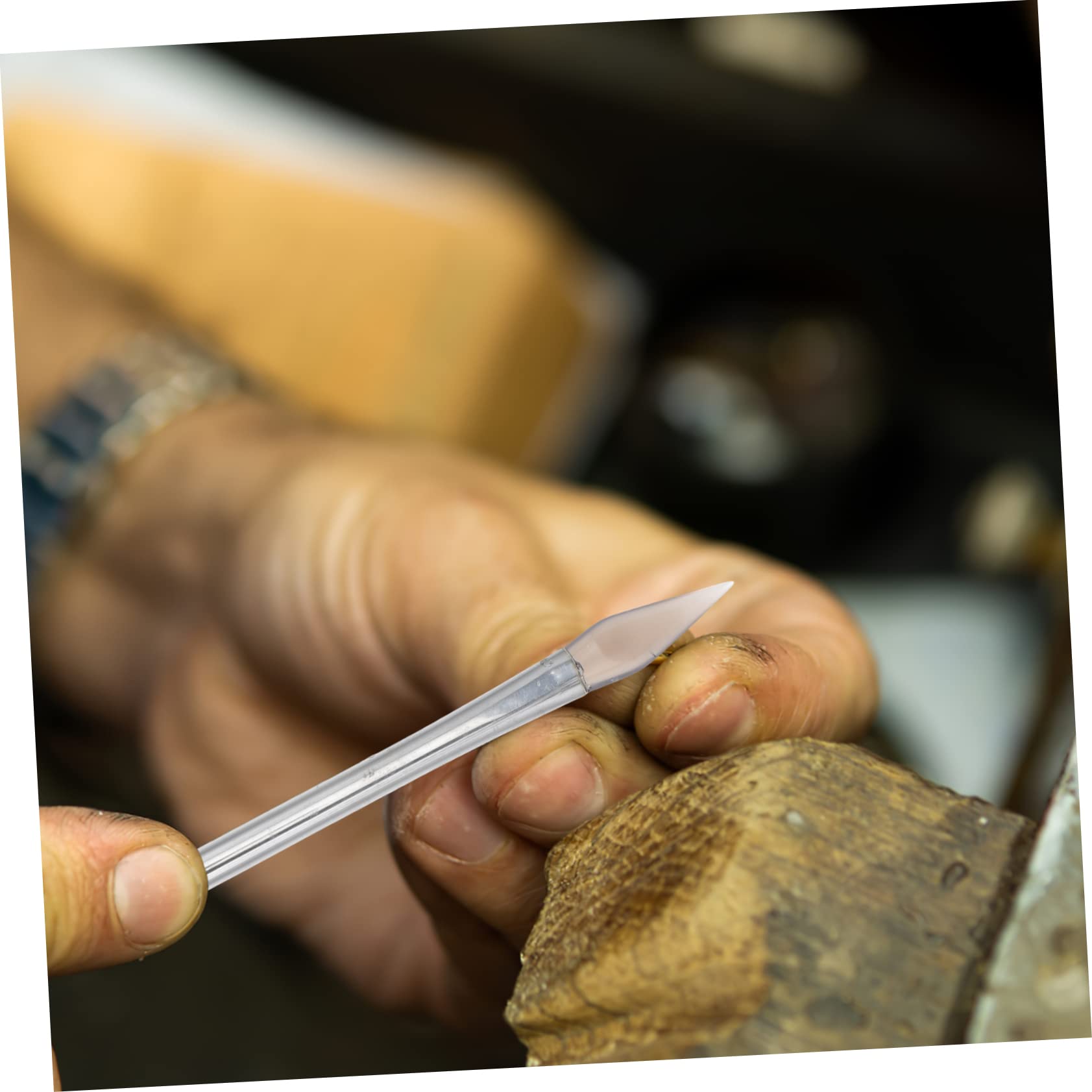 Operitacx 8pièces Outils De Polissage Agate avec Poignée pour Bijoux Élimination des Rayures Et Restauration De Brillance Accessoires De Fabrication De Bijoux