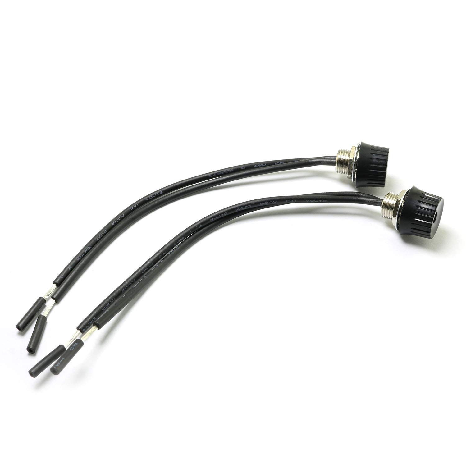 RuiLing 2Pack Rotary On/Off Switch with Lead Wire 3A 125250V Single