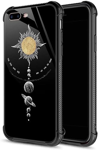 Funda para iPhone 78SE2 - Parte trasera de vidrio templado y funda protectora de TPU de silicona suave - Diseño de The Sun Will Rise