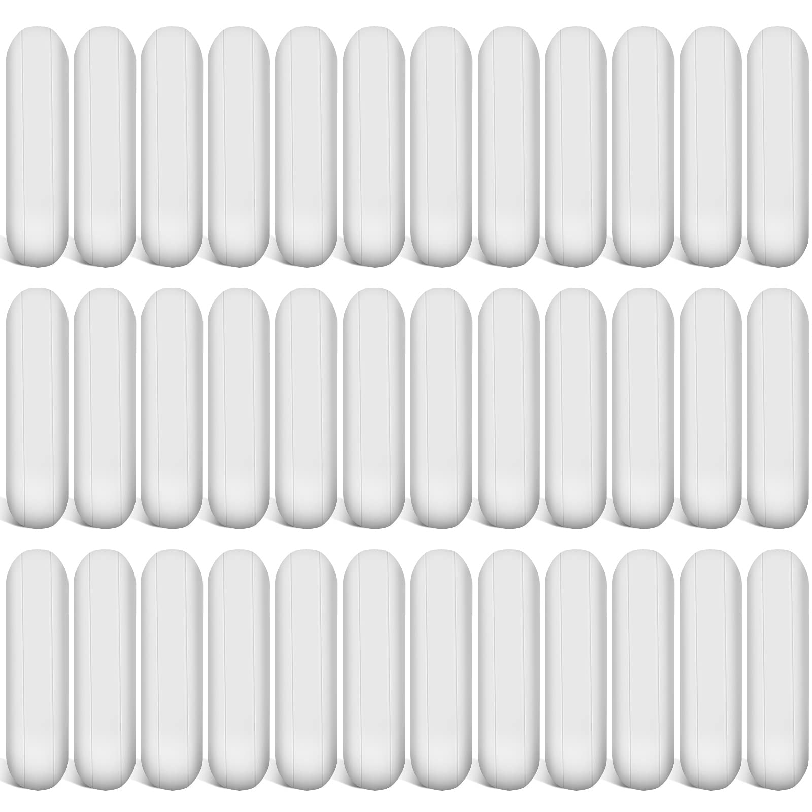Weewooday 36 Pieces PTFE Magnetic Mixer Stirrer Bar, White Color Stainless Steel Laboratory PTFE Stir Plate Bar, Mixing Plate Magnet Stick (35 mm/ 1.38 Inch)
