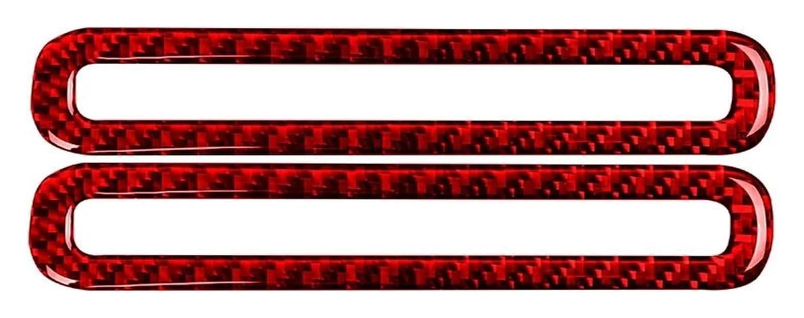 Center Console Trim for Mustang GT 2015-2021 Auto Side Door Defogger Air Vent Outlet Frame Sticker Interior Trim(Red)