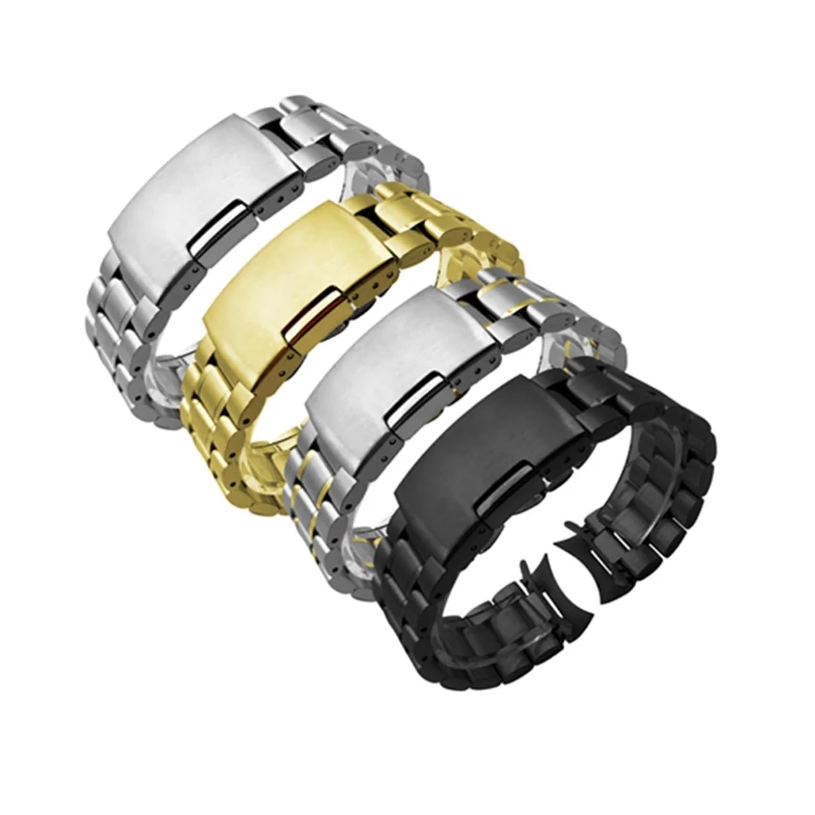 16 mm 18 mm 20 mm 22 mm 24 mm Solide en Acier Inoxydable Bracelet Bracelet Brace-bracette Montres Montres de Montres