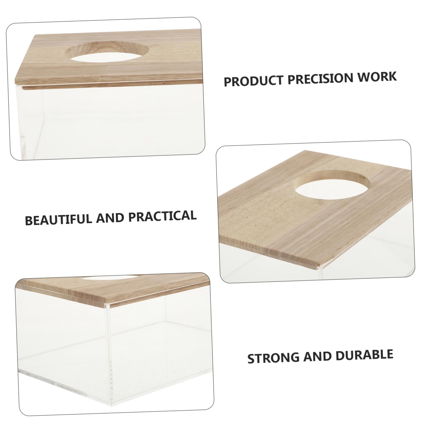 Happyyami Transparente Sandbadbox für Kleine Haustiere und Hamster aus Acryl Sicher zum Spielen und Baden Verhindert Sandverlust für Zuhause und Zoohandlung