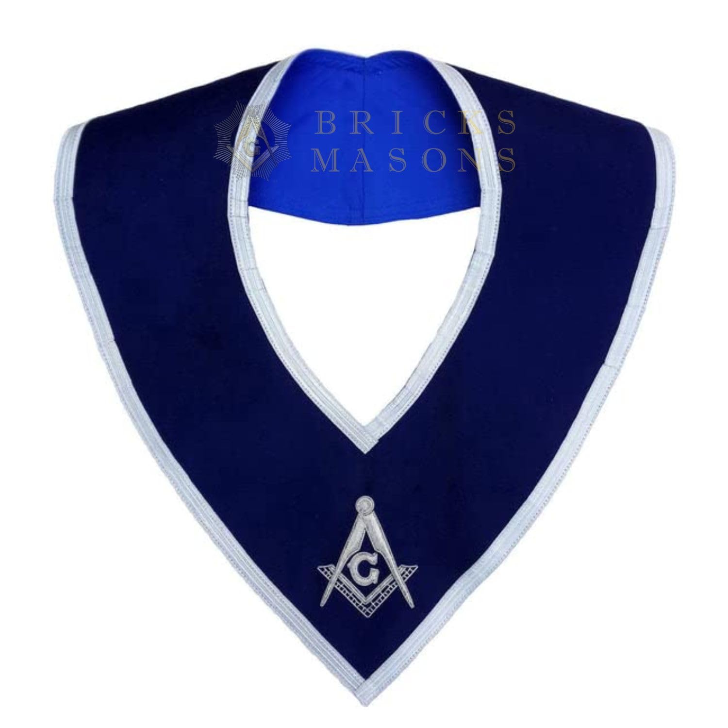 Bricks Masons Master Mason Blue Lodge Collar - Dark Blue Velvet