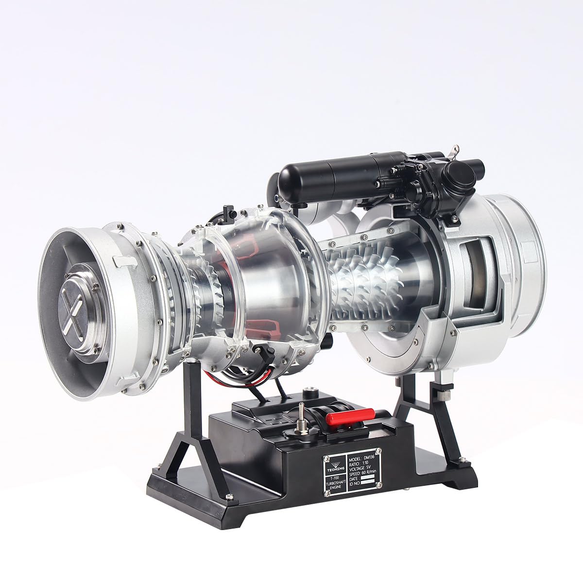 Kit de modelo de motor turboeje, simulación de metal a escala 1/4, helicóptero militar eléctrico, kit de modelo de motor turboeje, 470 + piezas, kit de educación científica mecánica, regalo para